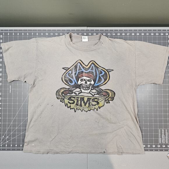 Vintage Staab Sims Skateboards Tshirt XL Vision Streetwear Skater Grunge Thrash - Picture 1 of 15